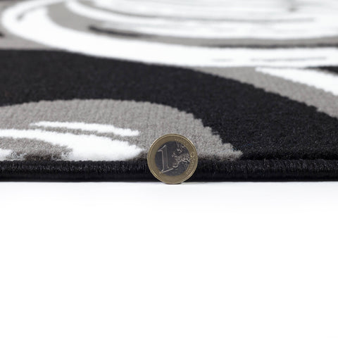 Image of Fairuza Black/Grey Area Rug RUGSANDROOMS 