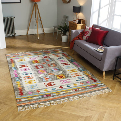Image of Nate Multi-Coloured Area Rug RUGSANDROOMS 