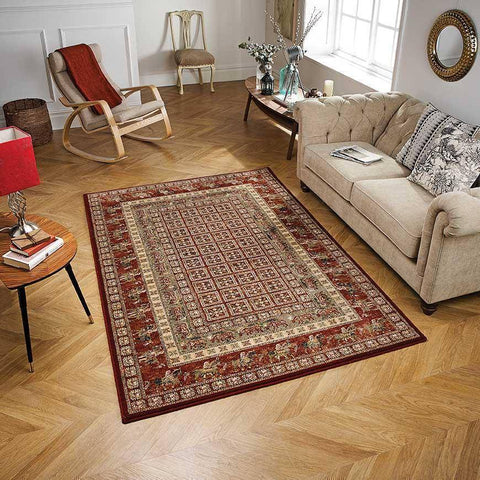 Image of Traditional Royal Red Area Rug RUGSANDROOMS 