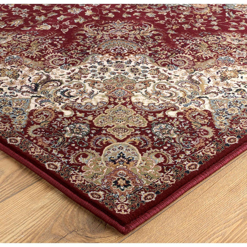 Image of Tabriz Persian Style Red Area Rug RUGSANDROOMS 