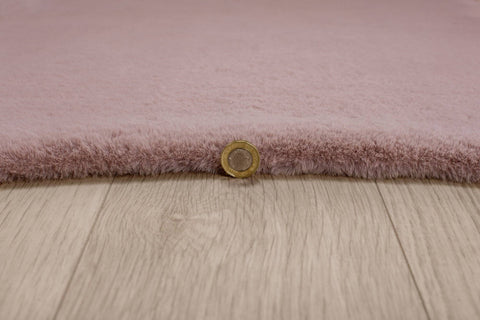 Image of Pink Faux Fur Sheep Skin RUGSANDROOMS 