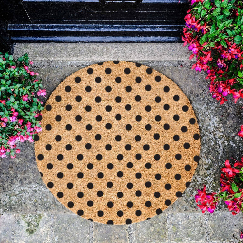 Dots Circle Doormat RUGSANDROOMS 