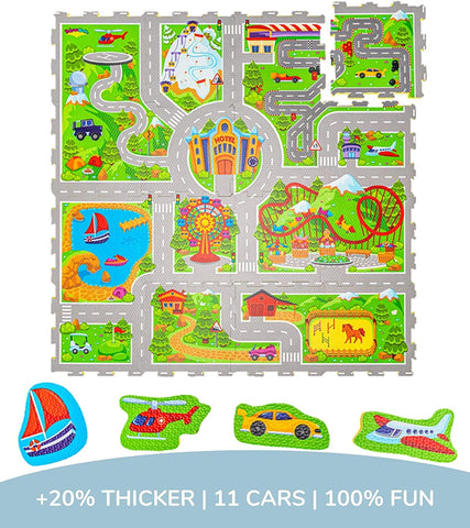Image of Hakuna Mat City Car Puzzle Mat