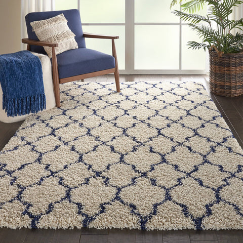 Nourison Ivory/Blue Area Rug RUGSANDROOMS 
