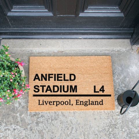 Anfield Stadium Football Doormat RUGSANDROOMS 