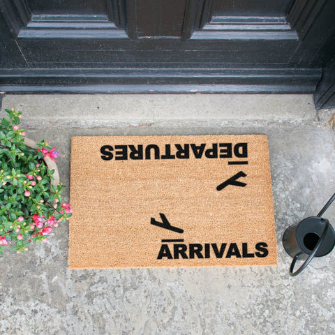 Arrivals and Departures Doormat RUGSANDROOMS 