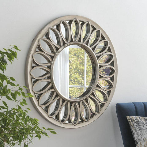 Sintra Silver Accent Mirror RUGSANDROOMS 