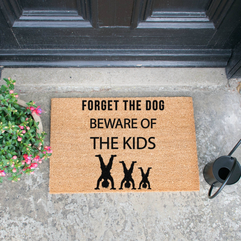 Forget The Dog, Beware Of The Kids Doormat RUGSANDROOMS 