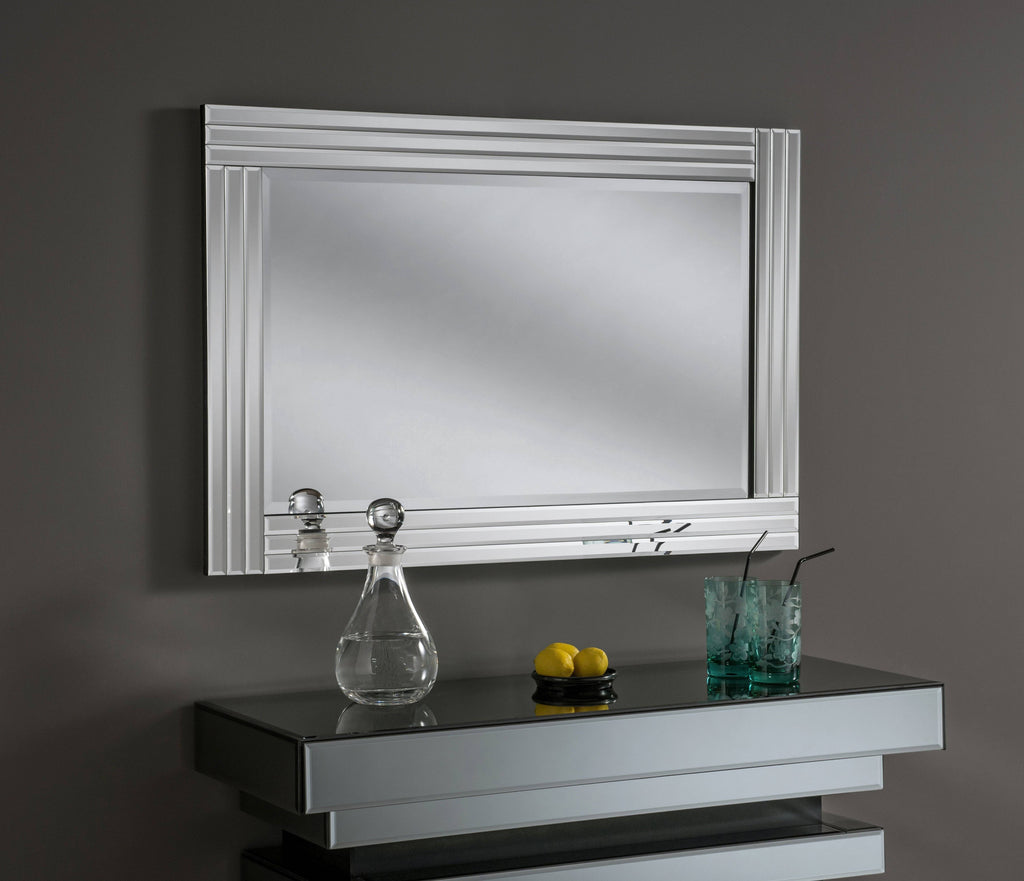 Vanity Silver Accent Wall Mirror RUGSANDROOMS 
