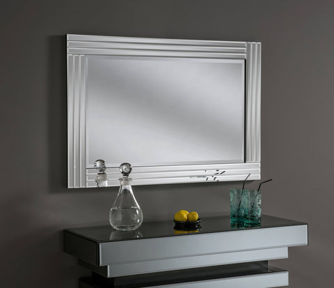 Image of Vanity Silver Accent Wall Mirror RUGSANDROOMS 