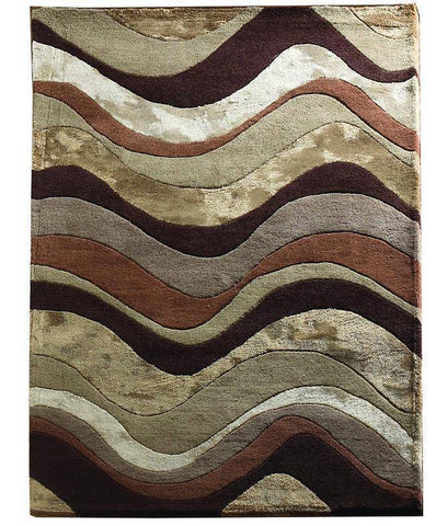 Image of Regina Brown/Taupe Area Rug RUGSANDROOMS 