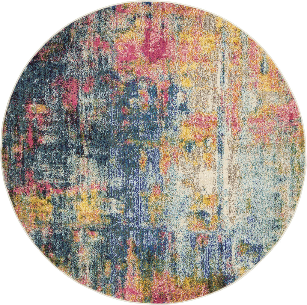 Nourison Blue/Yellow Area Rug RUGSANDROOMS 