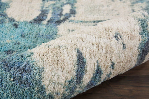 Image of Corsica Shag Blue Area Rug RUGSANDROOMS 