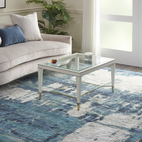 Image of Corsica Shag Blue Area Rug RUGSANDROOMS 