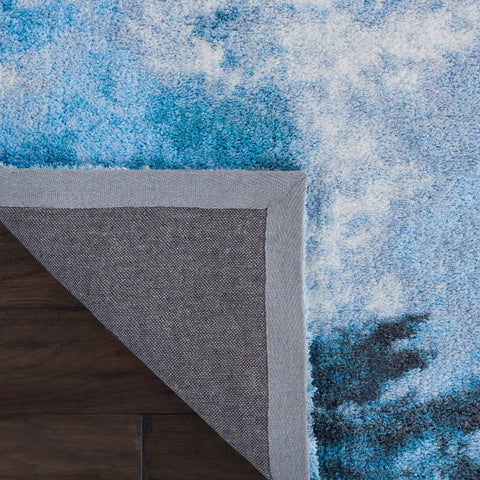 Image of Shaggy Blue/Multi Area Rug RUGSANDROOMS 