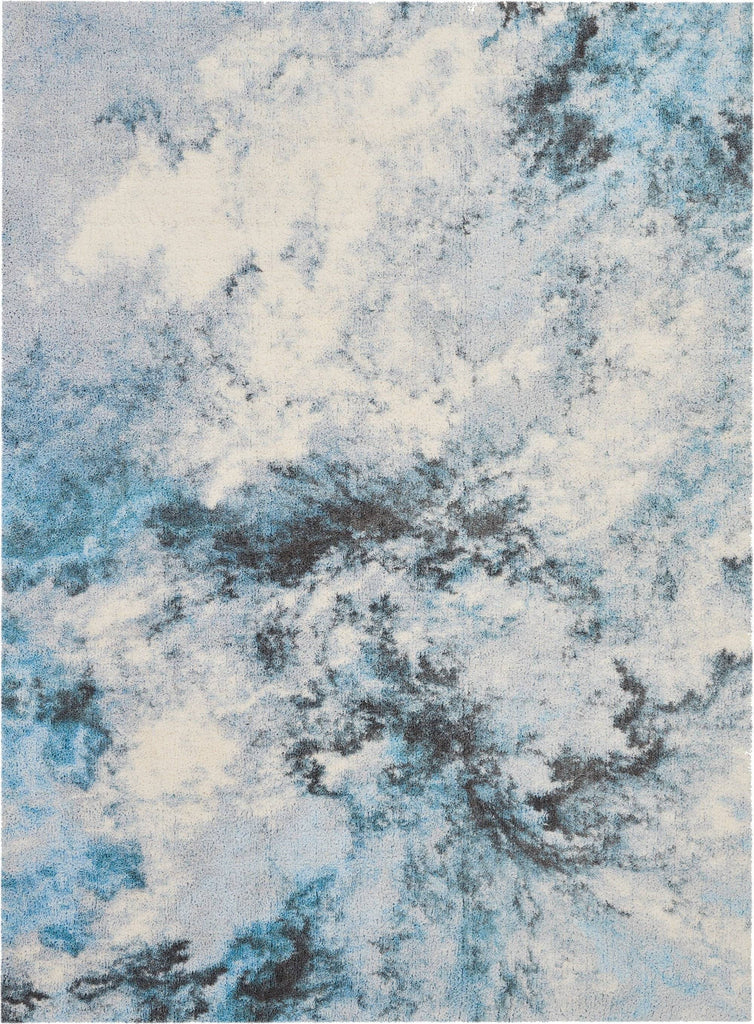 Shaggy Blue/Multi Area Rug RUGSANDROOMS 