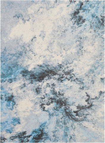 Image of Shaggy Blue/Multi Area Rug RUGSANDROOMS 