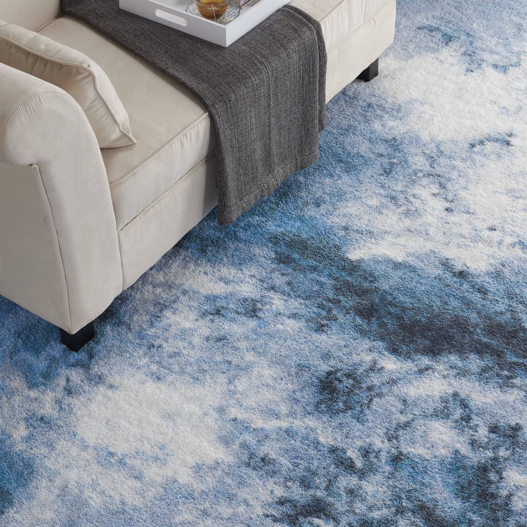 Shaggy Blue/Multi Area Rug RUGSANDROOMS 