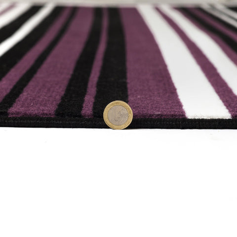 Yuri Purple/Black Area Rug RUGSANDROOMS 