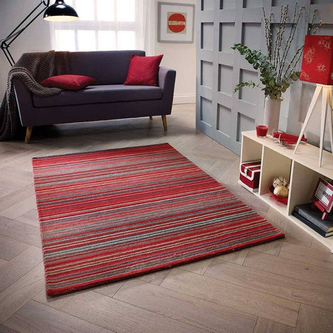 Image of Carter Lane Red Area Rug RUGSANDROOMS 