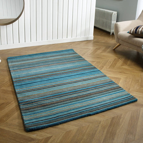 Image of Carter Lane Teal Area Rug RUGSANDROOMS 