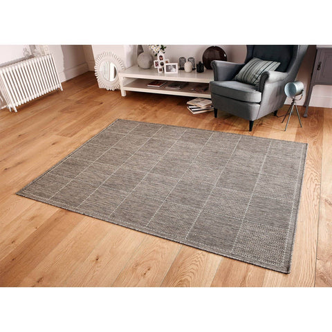 Image of Flat Weave Grey Area Rug RUGSANDROOMS 