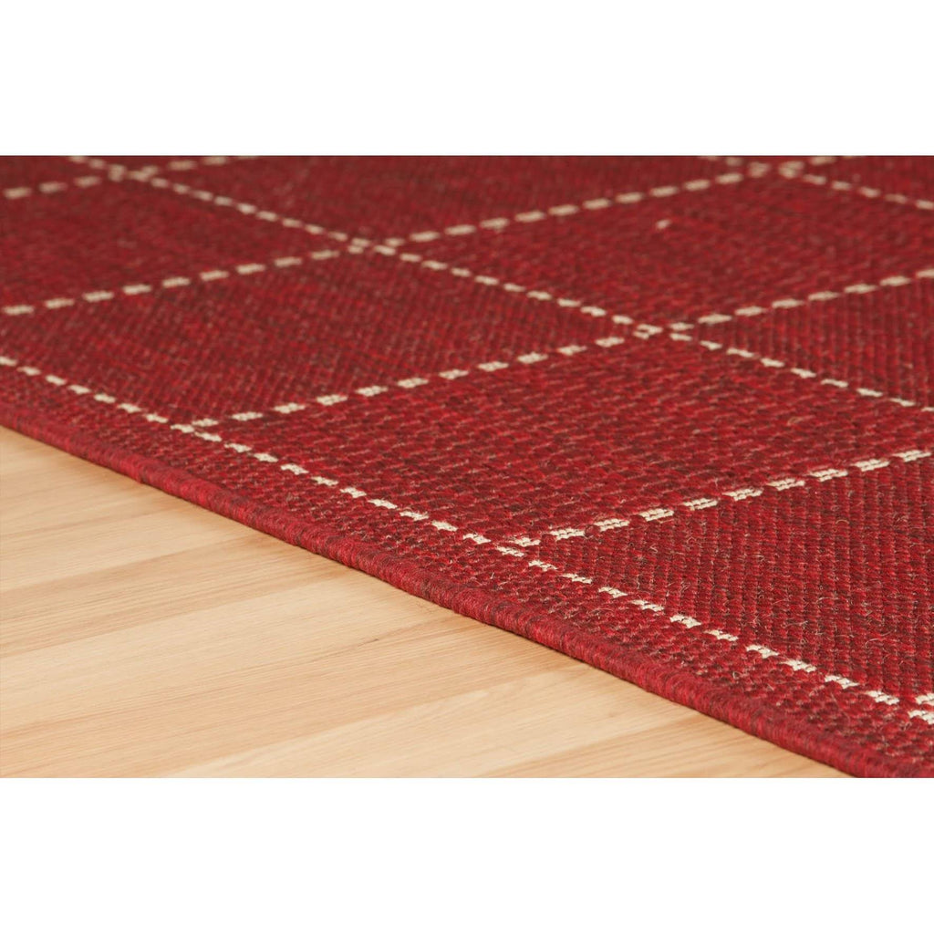 Flat Weave Red Area Rug RUGSANDROOMS 