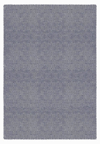 Image of Diamond Navy Blue Indoor/ Outdoor Reversible Polyester Recycled Fibre Rug RUGSANDROOMS 