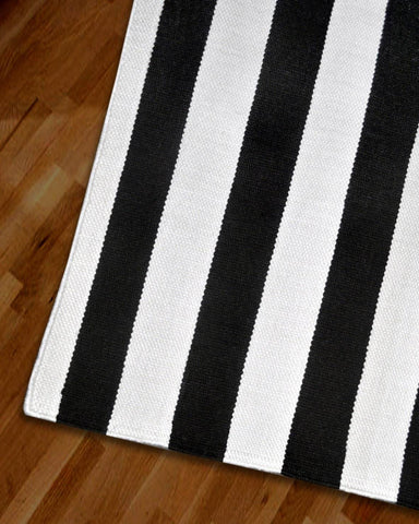 Image of Highway Black Indoor/ Outdoor Reversible Polyester Recycled Fibre Rug RUGSANDROOMS 