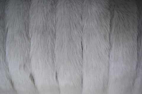 Silver Decking Faux Fur Throw RUGSANDROOMS 