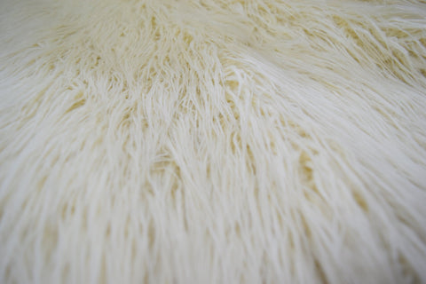 Image of Afghan Ivory Faux Fur Throw RUGSANDROOMS 