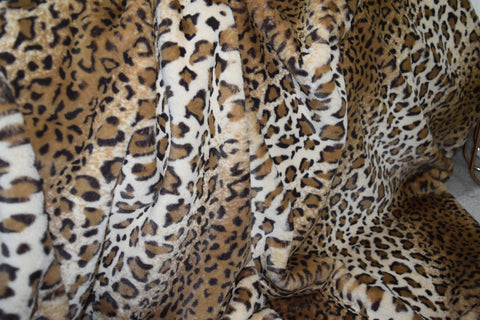 Image of Jaguar Print Faux Fur Throw RUGSANDROOMS 