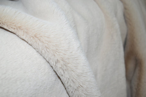 Image of Latte Faux Fur Throw RUGSANDROOMS 