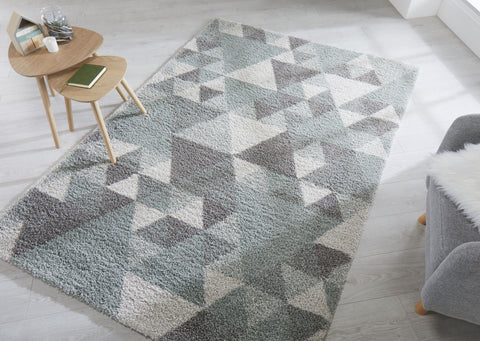 Image of Sophie Mint, Cream & Grey Area Rug RUGSANDROOMS 