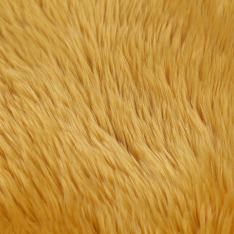 Image of Ochre Faux Fur Sheep Skin RUGSANDROOMS 