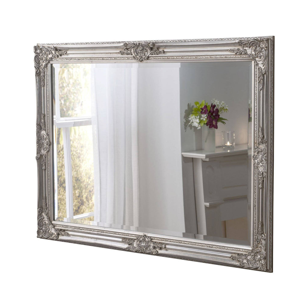 Florence Silver Accent Mirror gagandeepstore 