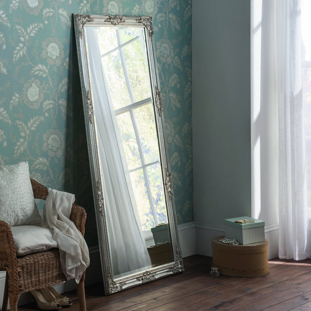 Florence Silver Accent Mirror gagandeepstore 