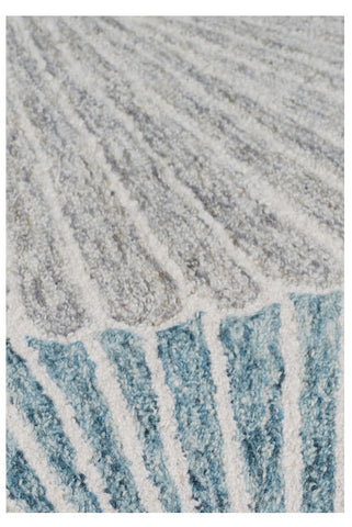 Image of Garden Seashell Blue/Red/Grey Area Rug