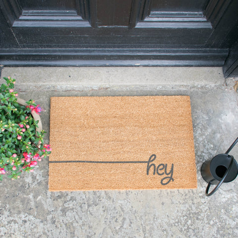 Hey Scribble Grey Doormat