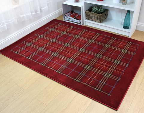Image of Clio Red Area Rug RUGSANDROOMS 