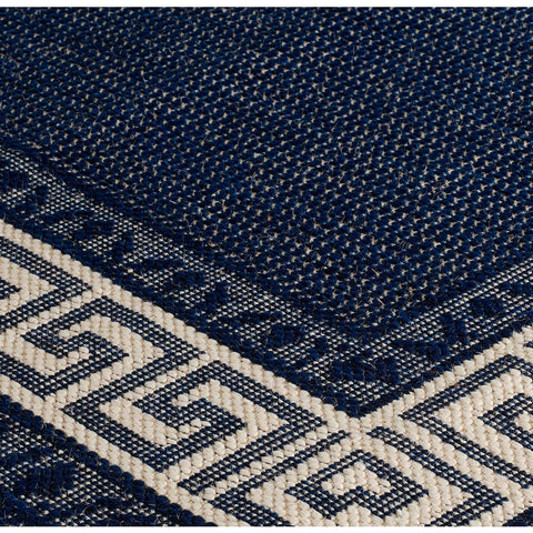 Image of Greek Flatweave Blue Area Rug RUGSANDROOMS 