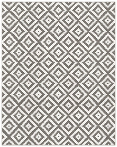 Ava Grey Indoor/ Outdoor Reversible Polyester Recycled Fibre Rug RUGSANDROOMS 