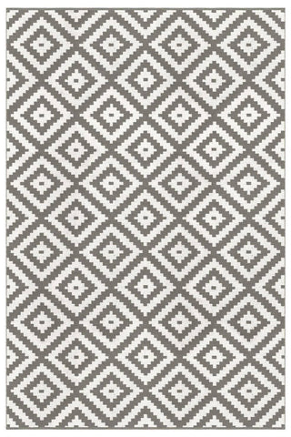 Image of Ava Grey Indoor/ Outdoor Reversible Polyester Recycled Fibre Rug RUGSANDROOMS 