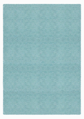 Image of Diamond Turquoise Indoor/ Outdoor Reversible Polyester Recycled Fibre Rug RUGSANDROOMS 