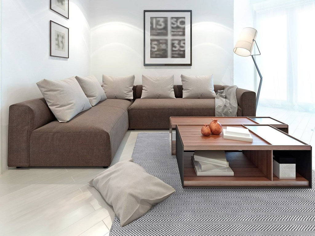 Herringbone Grey Indoor/ Outdoor Reversible Polyester Recycled Fibre Rug RUGSANDROOMS 