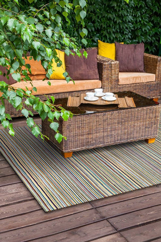 Eternity Multi Indoor/ Outdoor Reversible Polyester Recycled Fibre Rug RUGSANDROOMS 