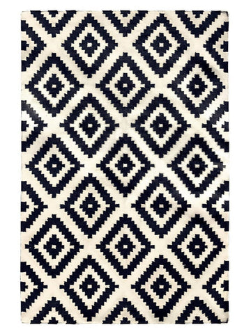 Image of Ava Dark Blue Indoor/ Outdoor Reversible Polyester Recycled Fibre Rug RUGSANDROOMS 