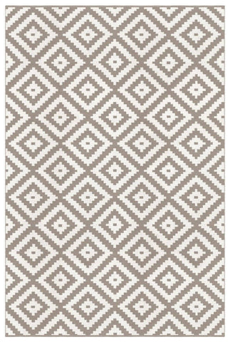 Image of Ava Dove Grey Indoor/ Outdoor Reversible Polyester Recycled Fibre Rug RUGSANDROOMS 
