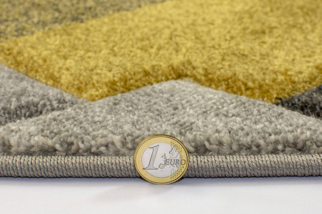 Nimi Grey/Ochre Area Rug RUGSANDROOMS 