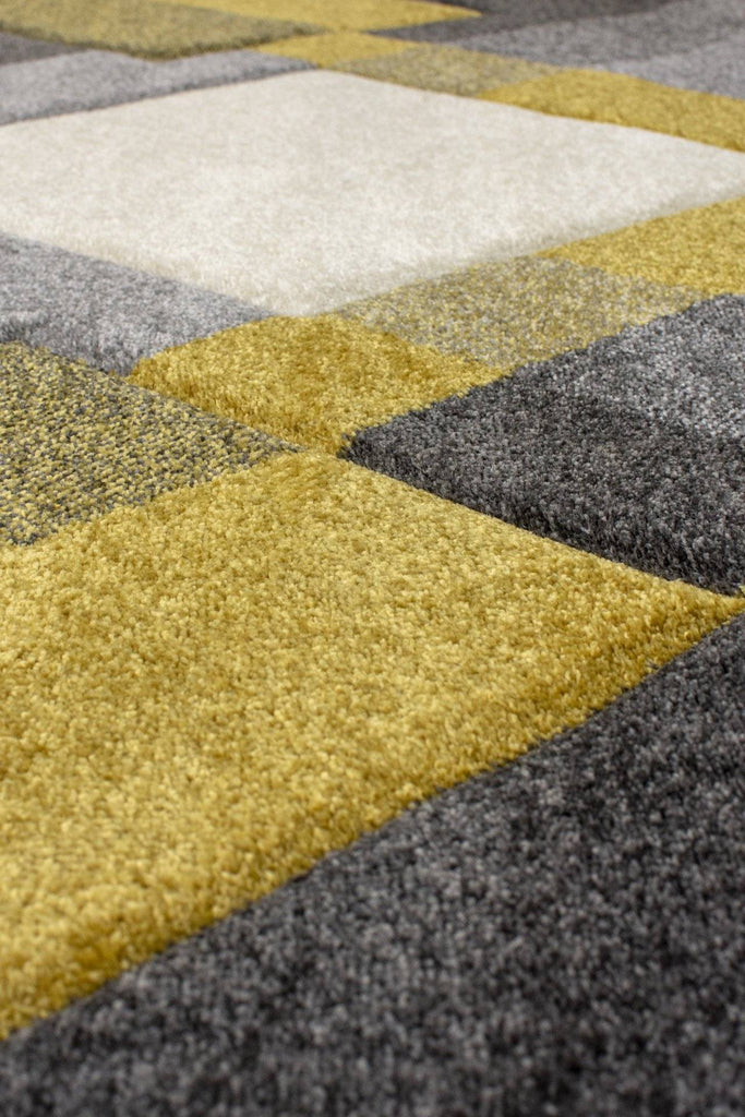 Nimi Grey/Ochre Area Rug RUGSANDROOMS 